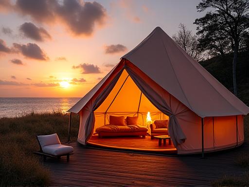 Luxury Glamping at Sunset
